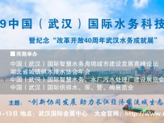 2019中国（武汉）智慧水务、水厂、污水处理厂建设展览会